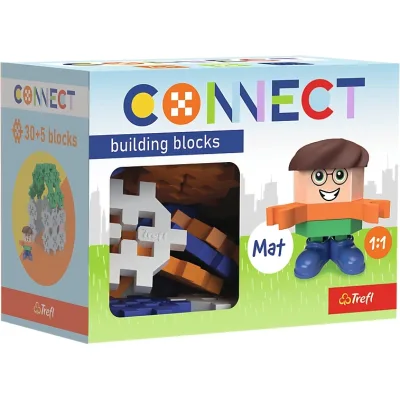 Конструктор Trefl Connect з ігровою фігуркою Mat 35 деталей (5900511620054)