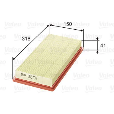 Повітряний фільтр для автомобіля Valeo 585137