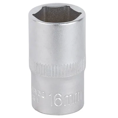 Насадка шестигранна коротка 1/2" 16мм CrV mid SIGMA (6071161)