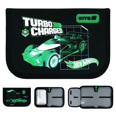 Пенал Kite Hot Wheels 621, без наповнення, 1 відділення, 1 відворот (HW26-621)