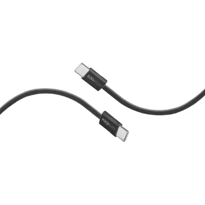 Дата кабель USB-C to USB-C 2.0m 60W PD EcoLine-CC200 black Promate (ecoline-cc200.black)