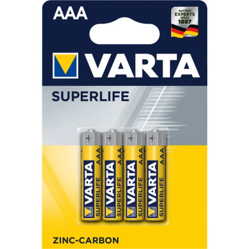Varta AAA bat Zinc-Carbon 4шт SUPERLIFE (02003101414)