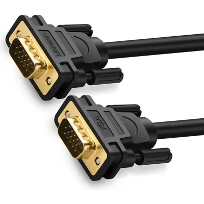 Кабель мультимедійний VGA M to VGA M 1.5m VG101 black Ugreen (11630)