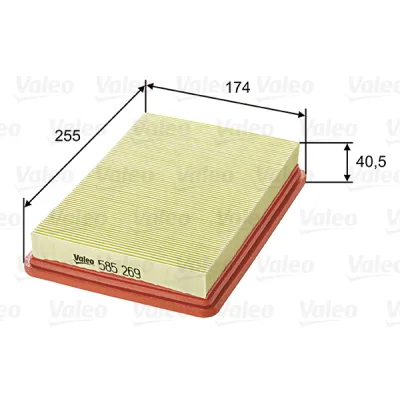 Повітряний фільтр для автомобіля Valeo 585269
