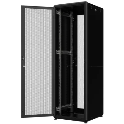 Шафа напольна Mirsan 42U GTV 19" 600x600, перфорація 63%, RAL 9005 (MR.GTV42U66DE.01_PRF63)