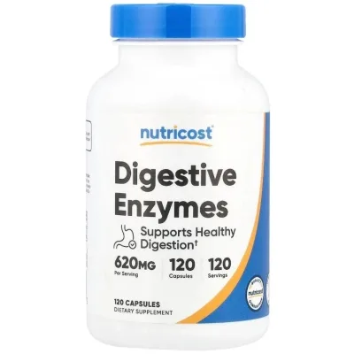 Вітамінно-мінеральний комплекс Nutricost Травні ферменти, 620 мг, Digestive Enzymes, 120 капсул (NCS57075)