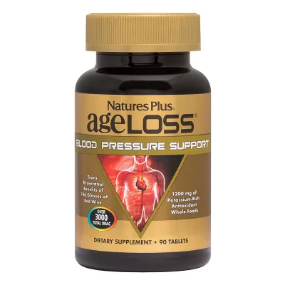 Вітамінно-мінеральний комплекс Natures Plus Підтримка кров'яного тиску, Ageloss Blood Pressure, 90 табле (NTP8028)