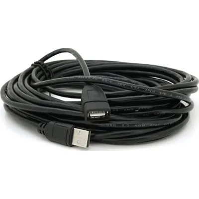 Дата кабель USB 2.0 AM/AF 10.0m ferrite black Voltronic (YT-AM/AF-10BL)