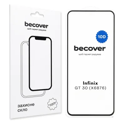Скло захисне BeCover 10D Infinix GT 30 (X6876) Black (715937)