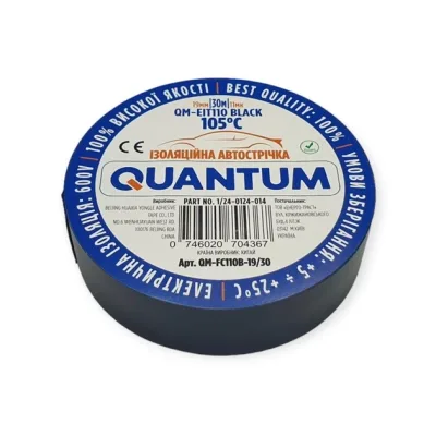 Ізоляційна стрічка Quantum black 19мм/30м (QM-FC110B-19/30)