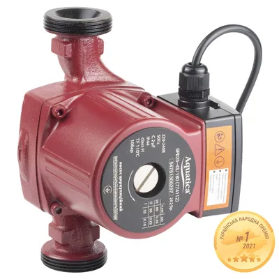 Насос циркуляційний 65Вт Hmax 4м Qmax 63л/хв Ø1½" 180мм+гайки Ø1" AQUATICA (774112)