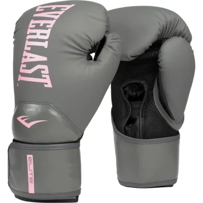 Боксерські рукавички Everlast Elite 2 Boxing Glove P00003312 сірий, рожевий 14 унцій (009283624125)