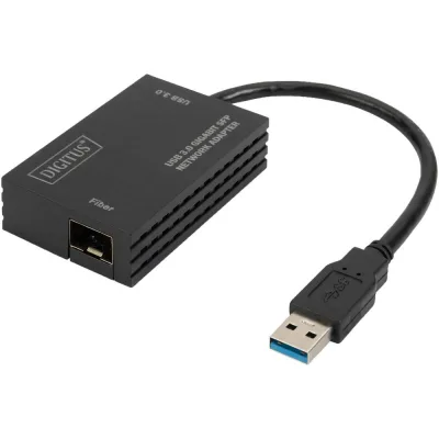 Перехідник USB 3.0 AM to SFP Ethernet 1000Mbps black Digitus (DN-3026)