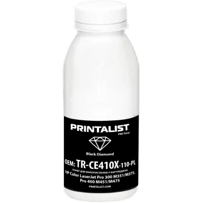 Тонер HP CLJ Pro 300 M351/M375, Pro 400 M451/M475, 110г Black Printalist (TR-CE410X-110-PL)