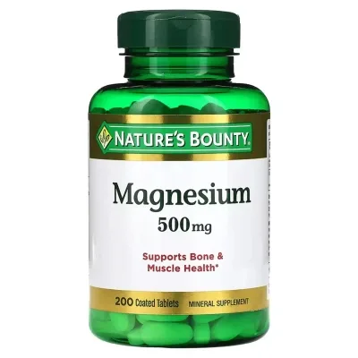 Мінерали Nature's Bounty Магній, 500 мг, Magnesium, 200 таблеток (NRT-53086)