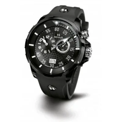 Наручний годинник Seculus 4505.3.422 black-grey, ipb, black silicon