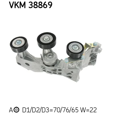 Натягувач ременя з роликом SKF VKM 38869