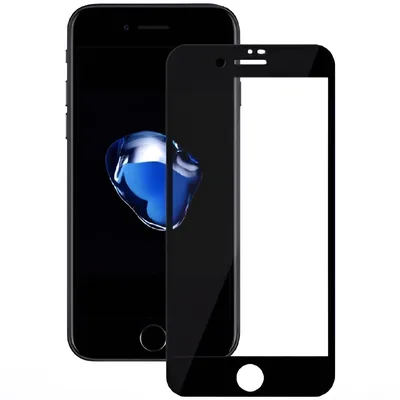 Захисне скло для Apple iPhone SE 2020/8/7 Black, 0.3мм, 4D ARC, Люкс (Z15307)