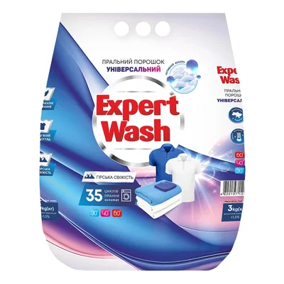 Пральний порошок Expert Wash Універсальний Гірська свіжість 3 кг (4820197122820)