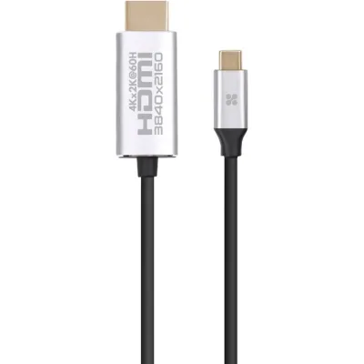 Кабель мультимедійний USB-C to HDMI M 1.5m grey Promate (hdlink-60h.grey)