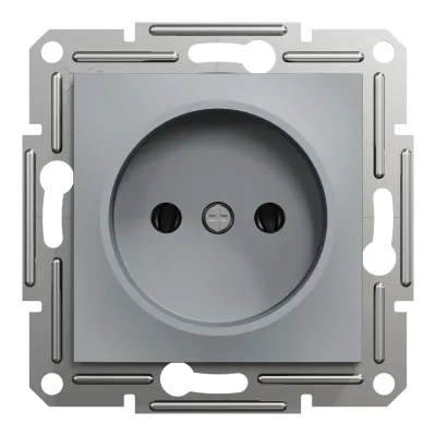 Розетка Schneider Electric ASFORA без заземлення сталь (EPH3000162)