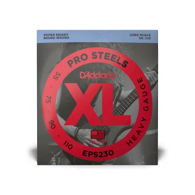 Струни для гітари D'Addario XL ProSteels Bass Heavy (55-110) (EPS230)