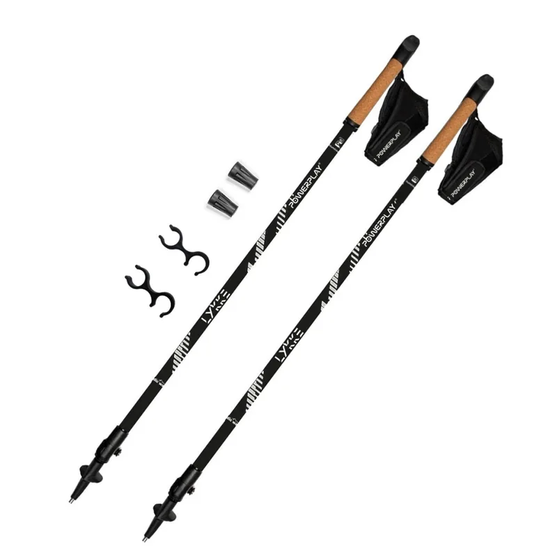Палиці для скандинавської ходи PowerPlay 9104 Lykke Black/White 80-135 см (PP_9104_LYKKE_Bl/White)