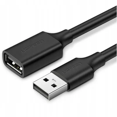Дата кабель USB 2.0 AM/AF 1.5m US103 black Ugreen (10315)