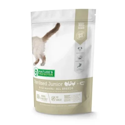 Сухий корм для кішок Nature's Protection Sterilised Junior Poultry with krill 400 г (NPS45772)