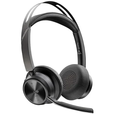 Навушники Poly Voyager Focus 2 MS Stereo USB-C + USB-C/A Adapter + Charging Stand Black (9T9J6AA)