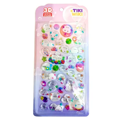 Стікер-наклейка Tiki Wiki Набір 3D-наліпок серії Crystal – Тікі чарівність (25ESE009-02)