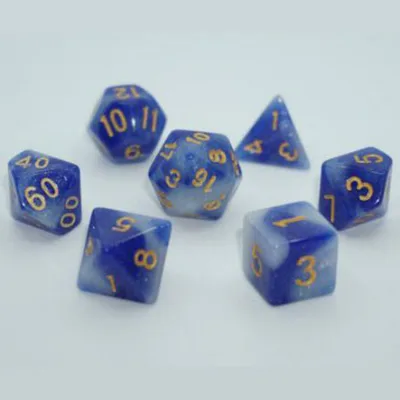 Набір кубиків для настільних ігор Games 7 Days Galaxy 7 Dice Set - Light blue (7 шт.) (g7dgala01)