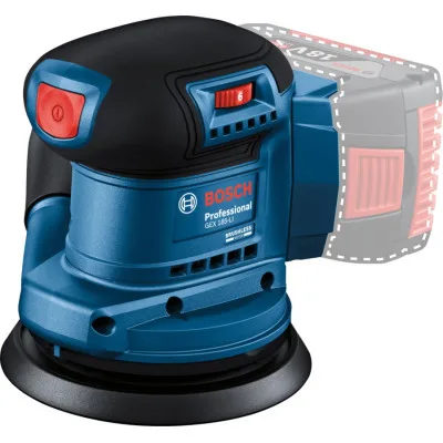 Шліфувальна машина Bosch GEX 185-LI, 18В, 125 мм, 6000-10000 об/хв (без АКБ та ЗП) (0.601.3A5.020)