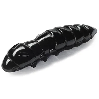 Силікон рибальський FishUP Pupa 1.5" 101 - Black, cheese taste (8шт/уп) (1864.03.54)