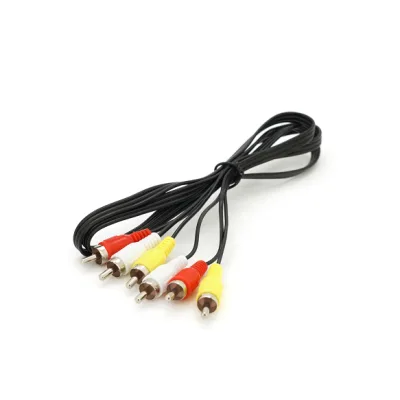 Кабель мультимедійний 3xRCA M to 3xRCA M 1.0m black Voltronic (YT-3хRCA(M)/3хRCA(M)-1.0)
