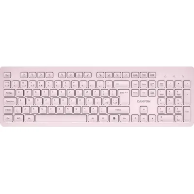 Клавіатура Canyon HKB-W01 Silent Wireless UA Beige (CNS-HKBW01BG)