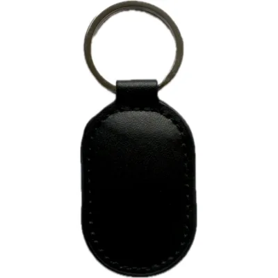 Брелок з чіпом Merlion ID Em-Marine, 125kHz, EM-Leather, овальний, у шкіряному чохлі, black (EM-Leather овальный)