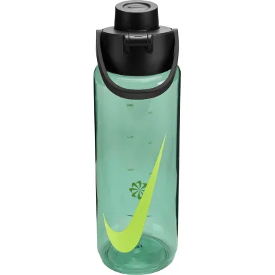 Пляшка для води Nike TR RENEW RECHARGE CHUG BOTTLE 24 OZ N.100.7636.011.24 зелений, чорний 709 мл (887791805515)