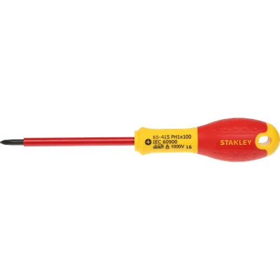 Викрутка Stanley електрика FatMax VDE 1000V ізольована із жалом під шліц Ph1х100мм (0-65-415)