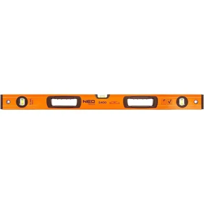 Рівень Neo Tools S 400 алюмінієвий, 80 см, 3 капсули, 2 отвори для рук (71-143)