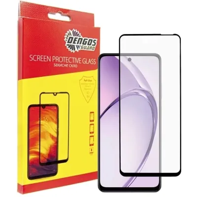 Скло захисне Dengos Full Glue OPPO A3 (black) (TGFG-373)