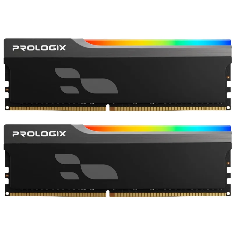 Модуль пам'яті для комп'ютера DDR5 32GB (2x16GB) 6000 MHz Onyx Black RGB Prologix (PRO32GB6000YBR5K)