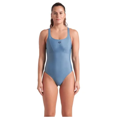 Купальник Arena Solid Swimsuit Control Pro Bac 005910-550 Сірий 44 (3468337486114)