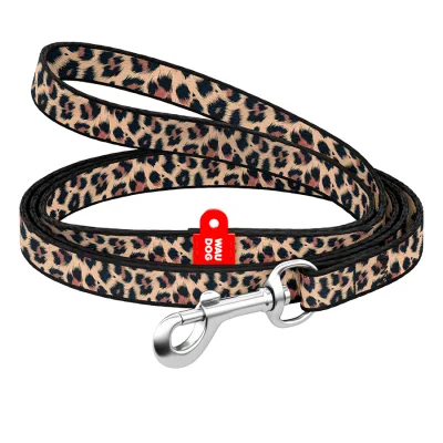 Повідець для котів WAUDOG Nylon "Леопард" Ш 10 мм Д 122 см (369-4066)