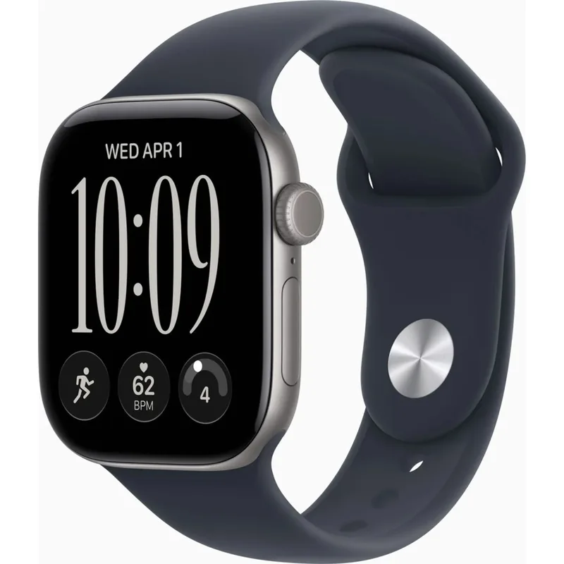 Смарт-годинник Apple Watch Series 12 GPS + Cellular 42mm Space Grey Aluminium Case with Navy Blue Sport Band - S/M (MJFX4RK/A)