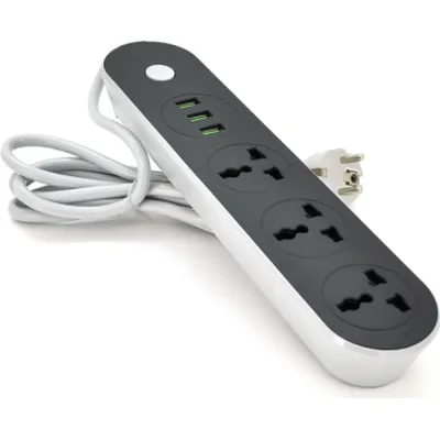 Мережевий фільтр живлення Voltronic TВ-Т56, 3роз, 3*USB Black (ТВ-Т56-Black)