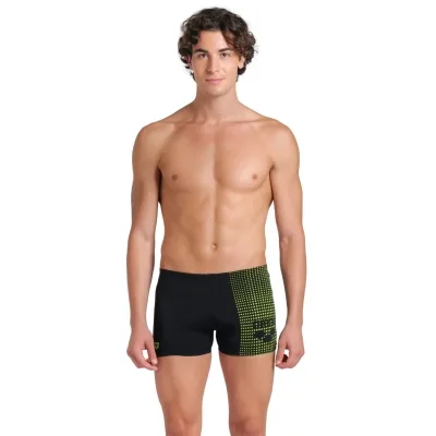 Плавки Arena Foggy Dots Swim Short 008483-506 чорний, жовтий 80 (3468337531104)