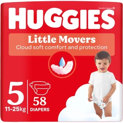 Підгузки Huggies Little Movers 5 (12-22 кг) Mega 58 шт (5029053548784)