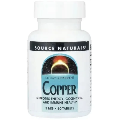 Вітамінно-мінеральний комплекс Source Naturals Мідь, 3 мг, Copper, 60 таблеток (SN2888)