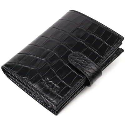 Портмоне Bond Accessories З натуральної шкіри Чорне (22057)